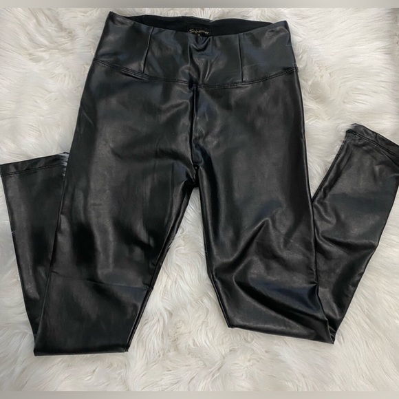 🔥Shinestar Faux🔥Leather Leggings Sz M - Picture 4 of 6